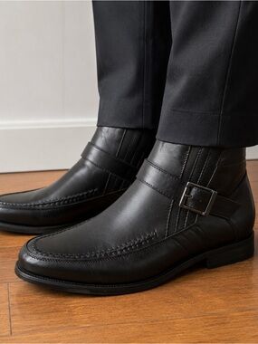 Evergreen Ankle Boots Fashion Black men size 9